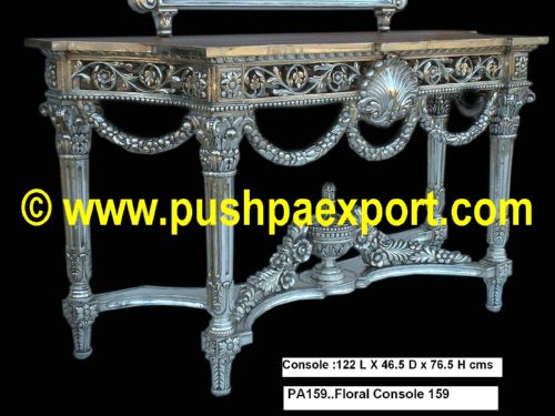Silver Floral Console